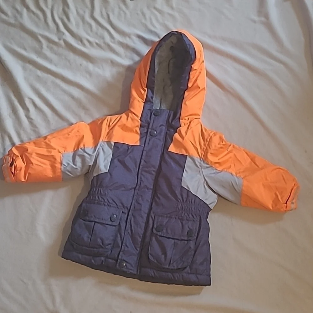 Oshkosh B'gosh 24M orange, blue, gray winter coat